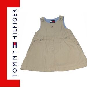 Tommy‎ Hilfiger Tan Overall Dress: Size 3-6 months